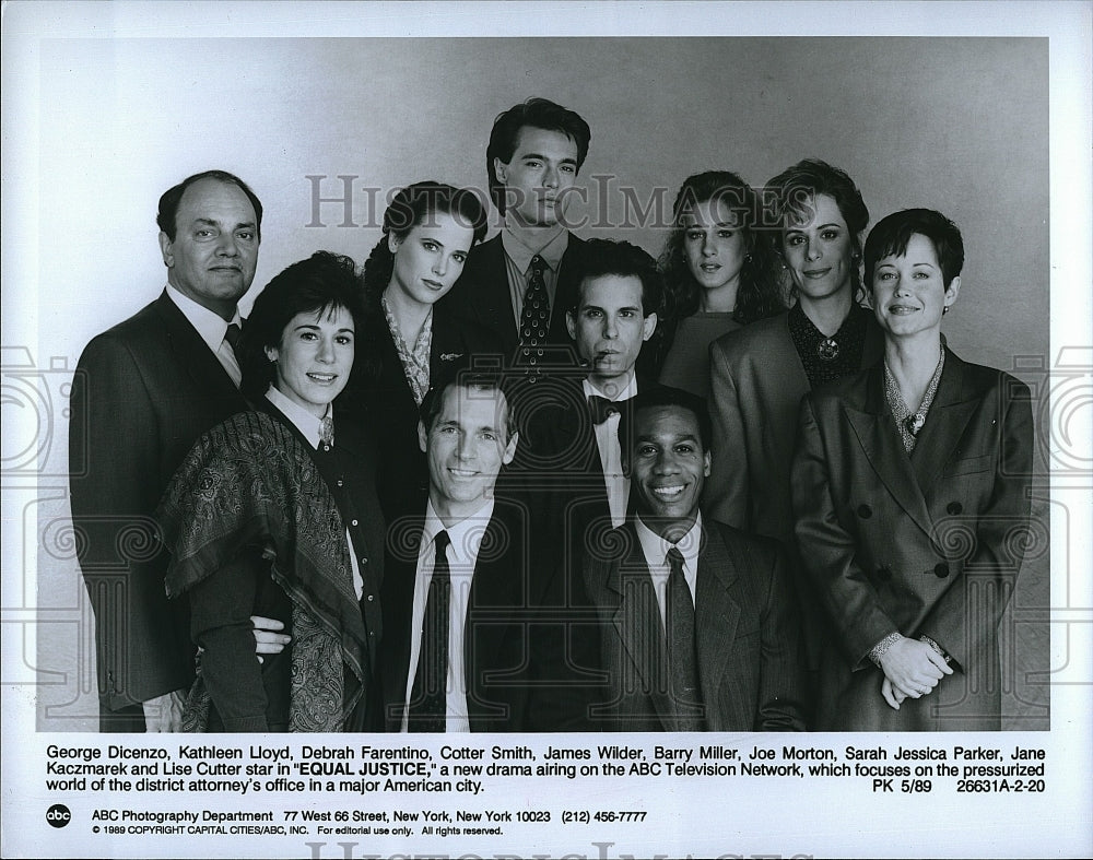 1989 Press Photo &quot;Equal Justice&quot; Jon Tenney,DiCenco, Kaczmarek,Lloyd,Farentino- Historic Images