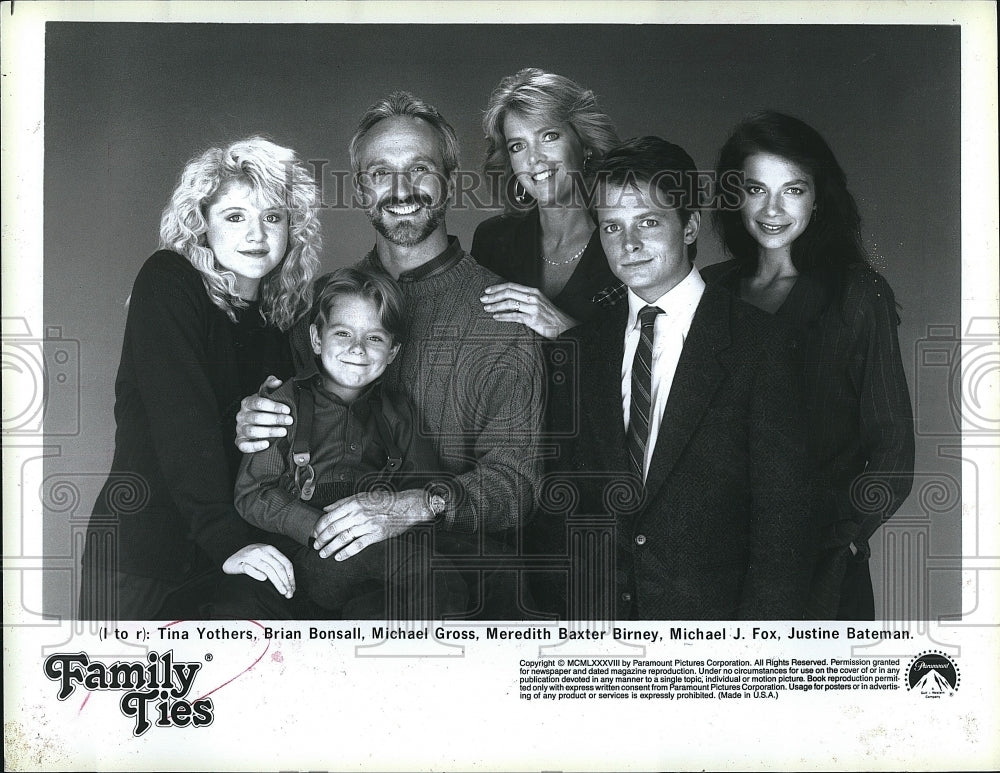 1988 Press Photo &quot;Family Ties&quot; Meredith Baxter Birney, Michael Gross,- Historic Images