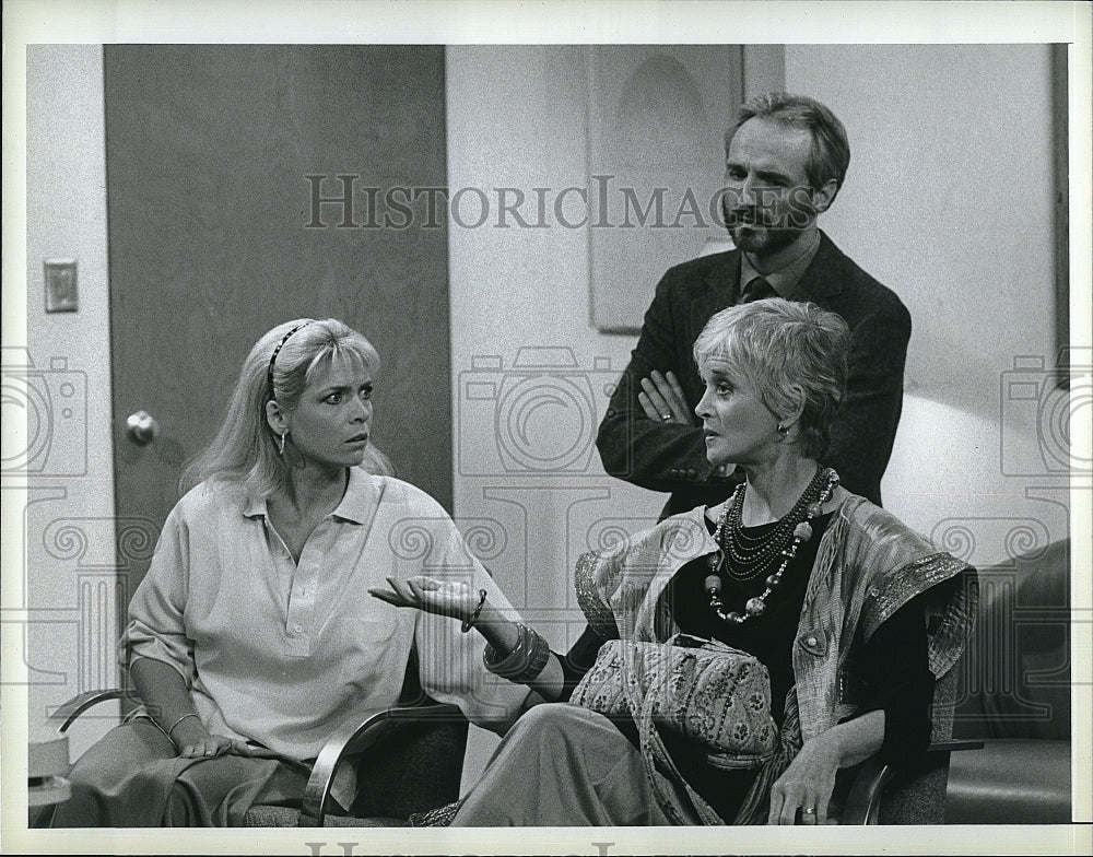 1987 Press Photo Meredith Baxter Birney, Actor Michael Gross, Barbara Barrie- Historic Images