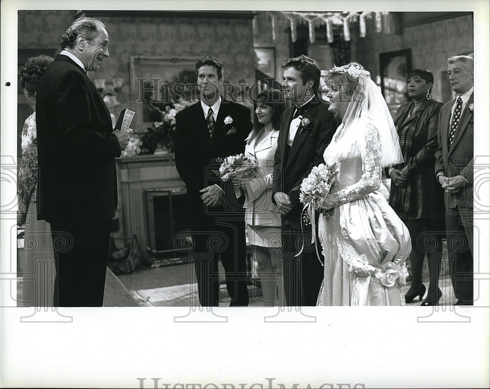 1982 Press Photo &quot;Empty Nest&quot; Richard Mulligan, Park Overall, Marsha Warfield- Historic Images