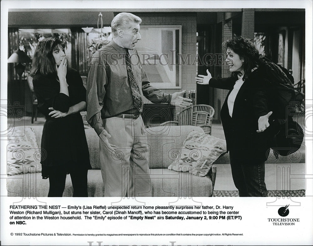 1992 Press Photo &quot;Empty Nest&quot; Richard Mulligan, Dinah Manoff, Lisa Rieffel- Historic Images