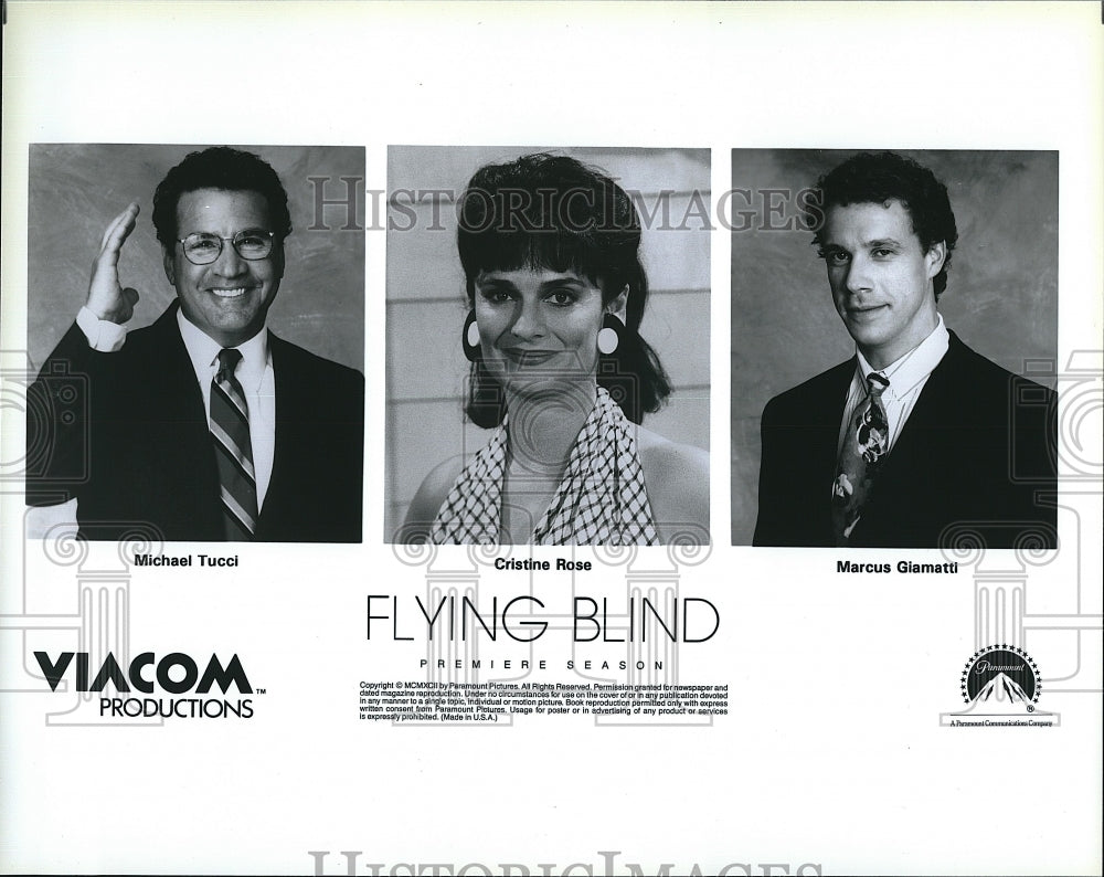 1992 Press Photo Tucci Rose &amp; Giamatti Star In &quot;Flying Blind&quot;- Historic Images