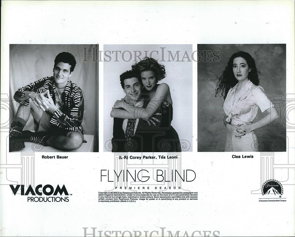 1992 Press Photo Cast Of TV Series &quot;Flying Blind&quot;- Historic Images