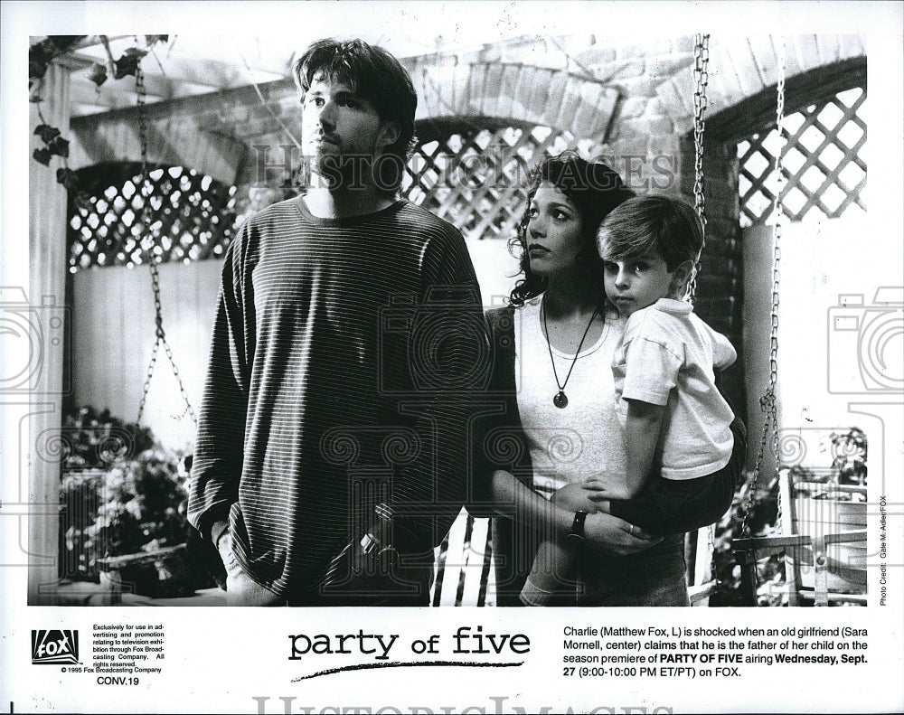 1996 Press Photo Party of Fice Matthew Fox Sarah Mornell- Historic Images