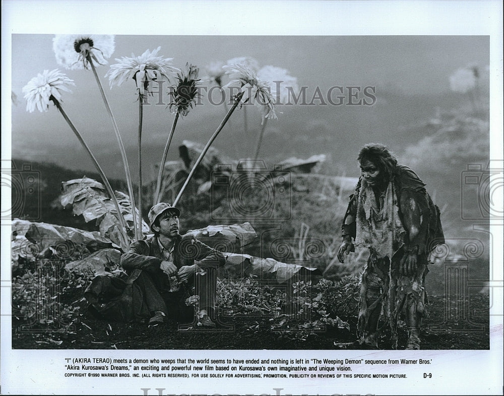 1990 Press Photo Japanese Singer, Actor Akira Terao In Akira Kurosawa&#39;s Dreams- Historic Images