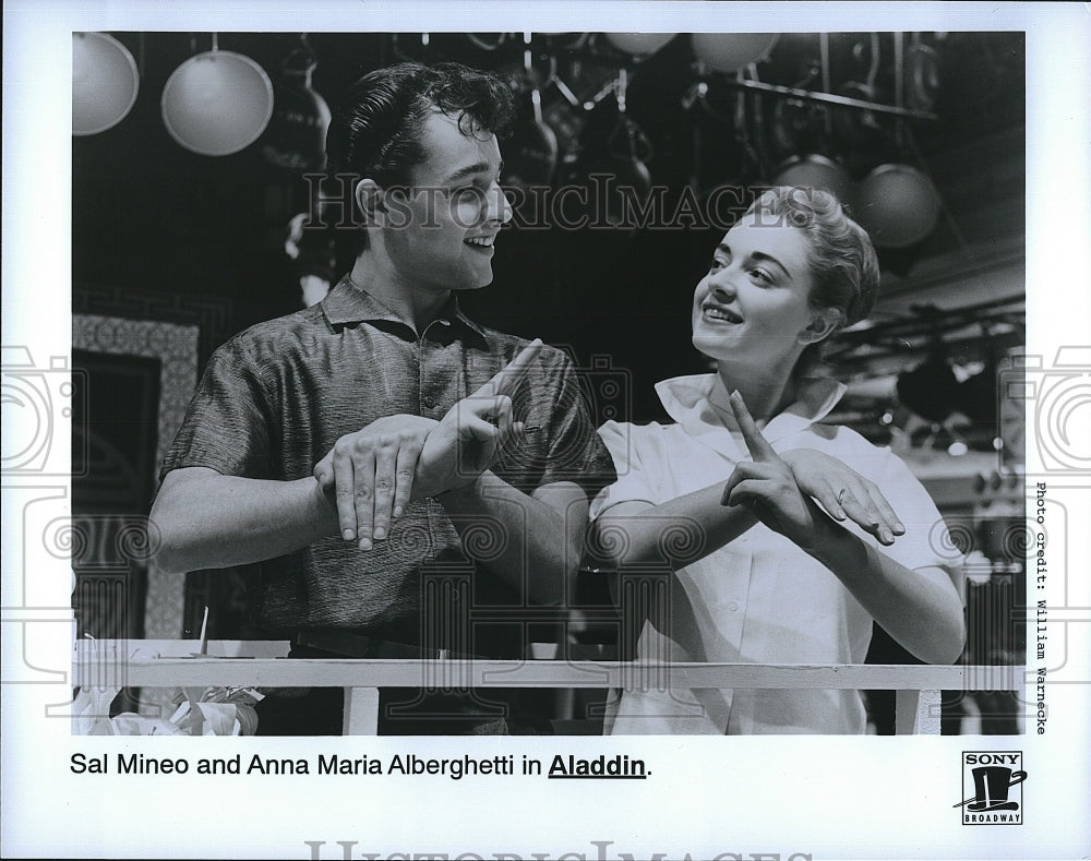 1952 Press Photo &quot;Aladdin&quot; Sal Mineo, Anna Maria Alberghetti- Historic Images