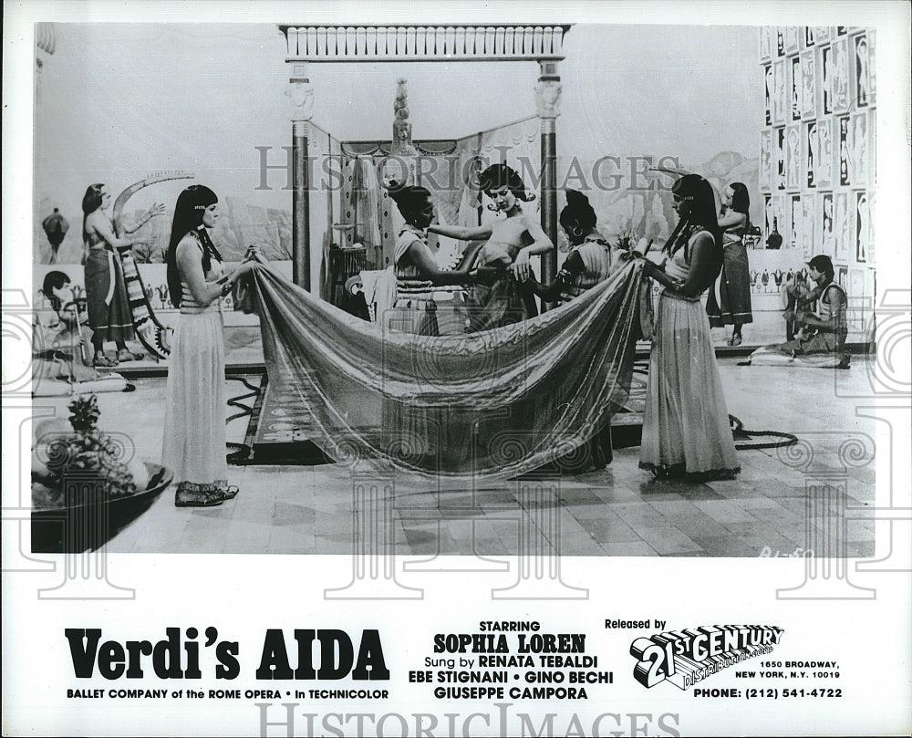 1999 Press Photo "Verdi's Aida" starring Sophia Loren- Historic Images