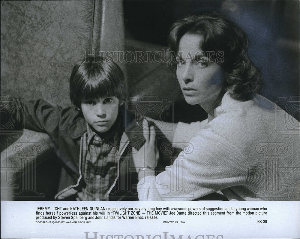 1983 Press Photo Jeremy Licht and Kathleen Quinlan in Twilight Zone - The Movie- Historic Images