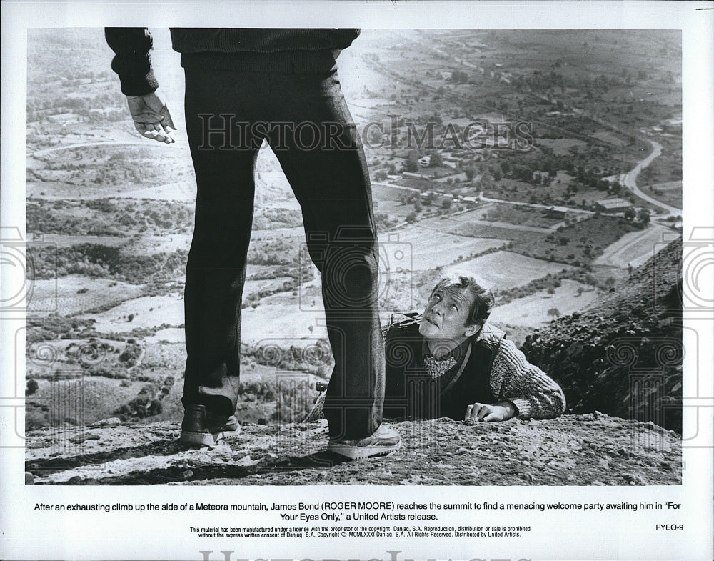 1981 Press Photo English Actor Roger Moore In For Your Eyes Only- Historic Images