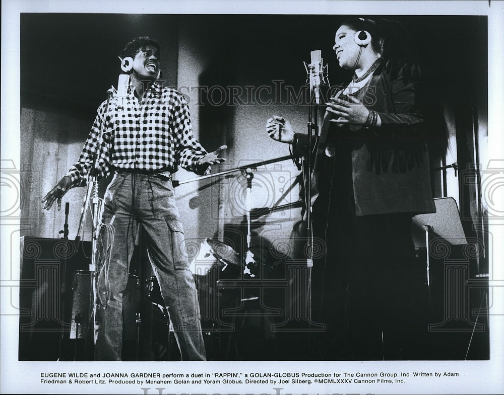 1985 Press Photo &quot;Rappin&quot; Eugene Wilde &amp; Joanna Gardner- Historic Images