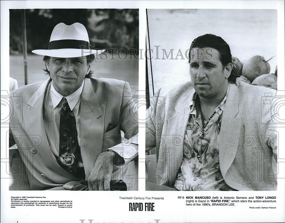 1982 Press Photo &quot;Rapid Fire&quot; starring Nick Mancuso, Tony Longo- Historic Images