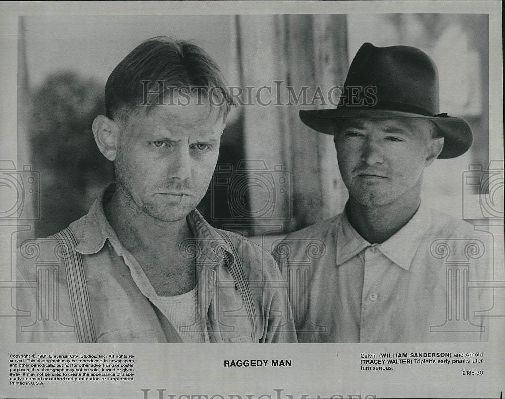 1981 Press Photo Raggedy Man Film Actors William Sandersen Tracey Walter Scene- Historic Images