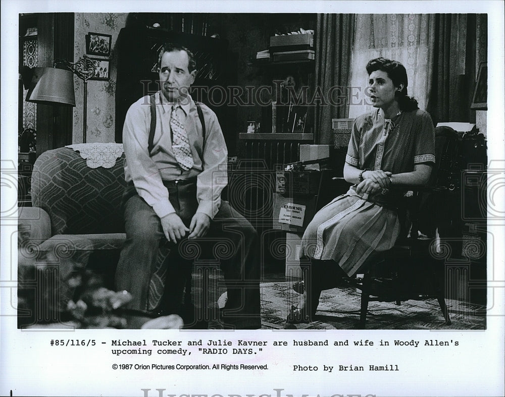 1987 Press Photo Radio Days&quot; Julie Kavner,Michael Tucker- Historic Images