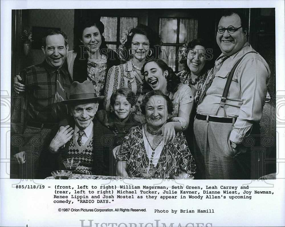 1989 Press Photo Radio Days&quot; Julie Kavner,Seth Green, Michael Tucker,Wm Magerman- Historic Images