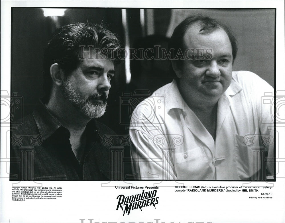 1994 Press Photo  &quot;Radioland Murders&quot; Producer George Lucas,director Mel Smith- Historic Images