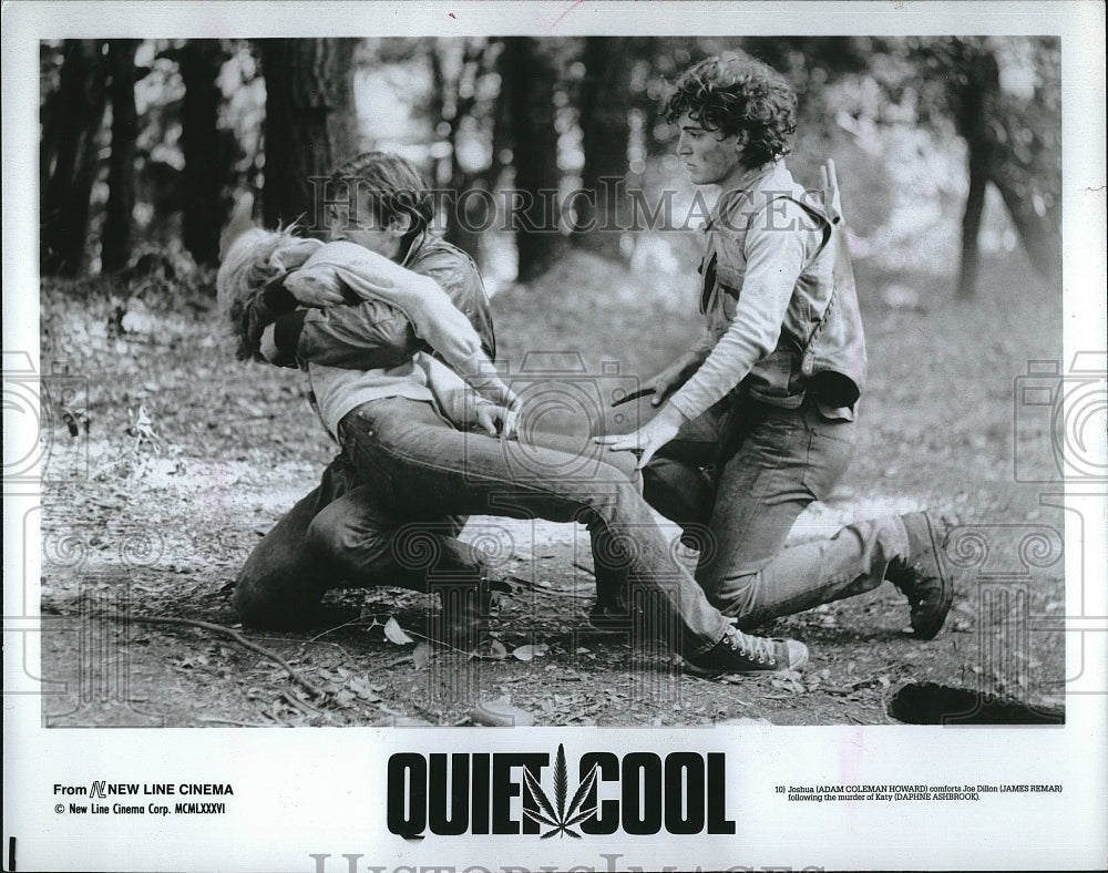 1986 Press Photo Quiet Cool Film Adam Coleman Howard James Remar Katy Death- Historic Images