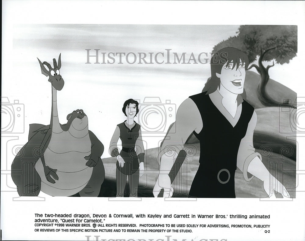 1998 Press Photo &quot;Quest For Camelot&quot; animation from Warner Bros.- Historic Images