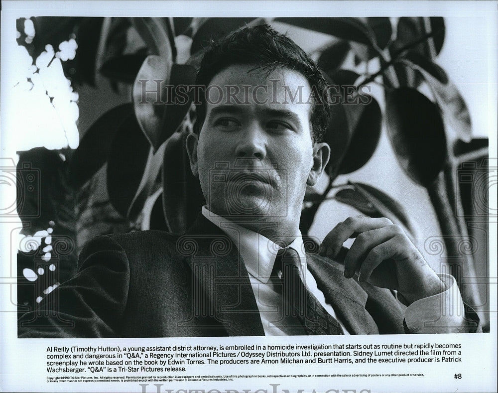 1990 Press Photo  &quot;Q &amp; A&quot; starring Timothy Hutton,- Historic Images