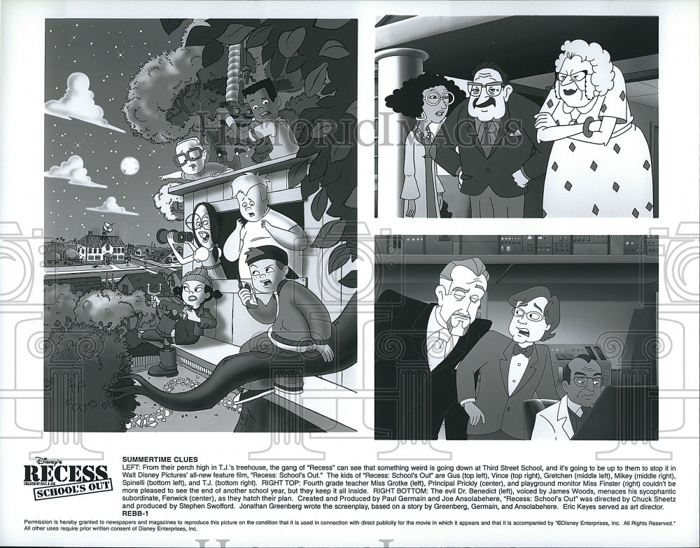 2001 Press Photo Disney&#39;s &quot;Recess School&#39;s Out&quot; animation- Historic Images