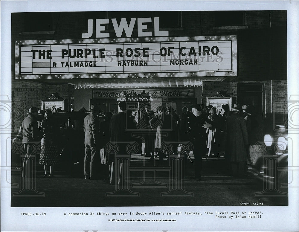 1985 Press Photo &quot;The Purple Rose of Cairo&quot; by Woody Allen- Historic Images