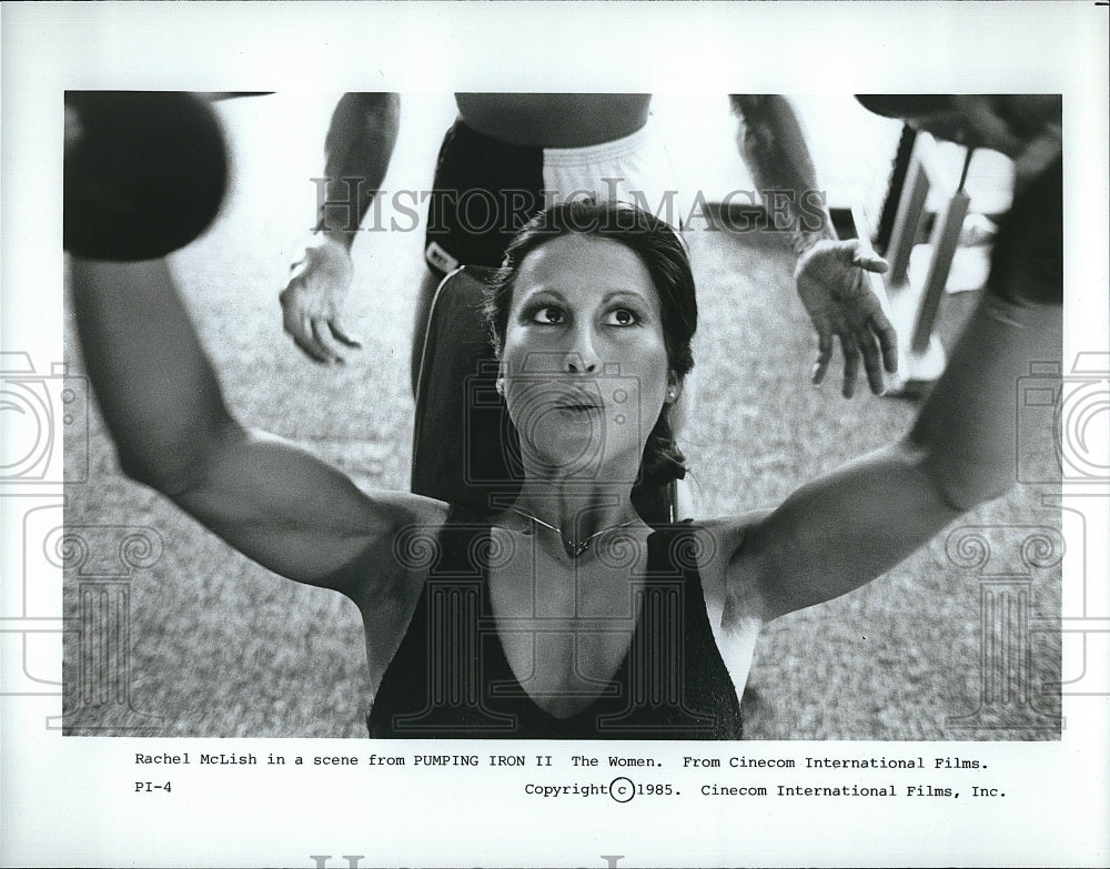 1985 Press Photo Pumping Iron II The Women Documentary Rachel McLish Workout- Historic Images