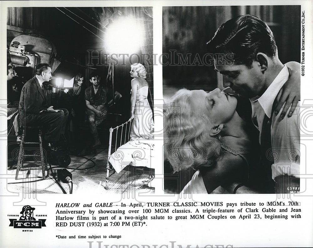 1931 Press Photo Red Dust Film Jean Harlow Clark Gable Scenes- Historic Images