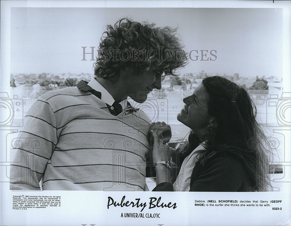 1983 Press Photo Nell Schofield and Geoff Rhoe in &quot;Puberty Blues&quot;- Historic Images