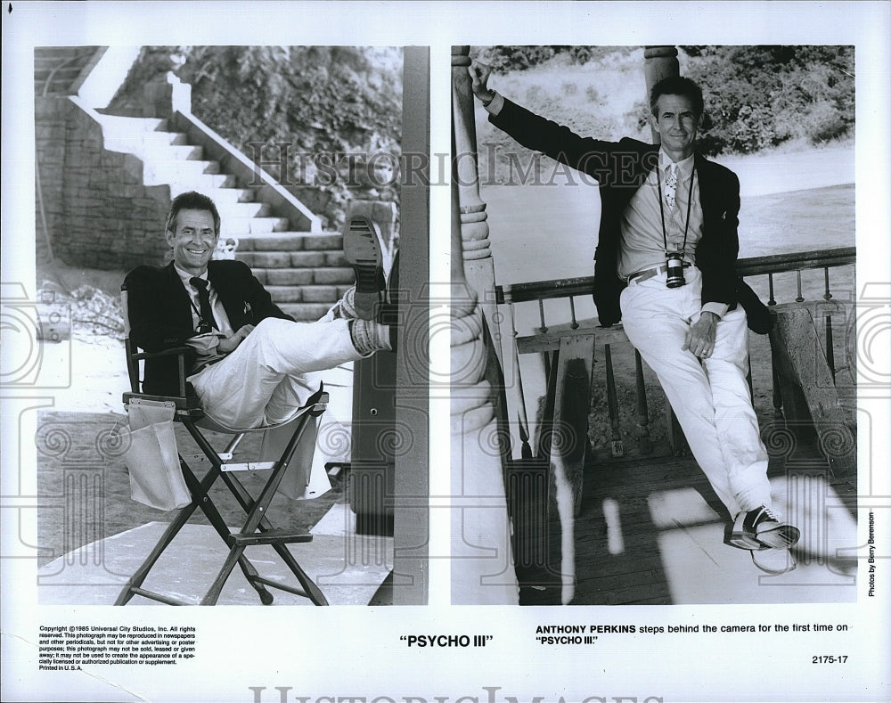 1985 Press Photo Anthony Perkins, &quot;Psycho III&quot;- Historic Images