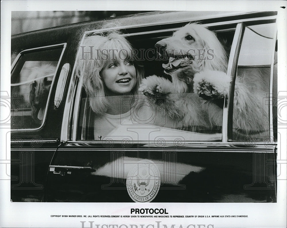 1984 Press Photo Goldie Hawn stars in &quot;Protocol&quot;- Historic Images