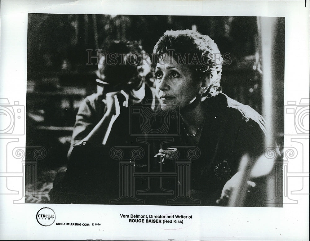 1986 Press Photo Vera Belmont, Director and Writer of &quot;Rouge Baiser&quot;- Historic Images