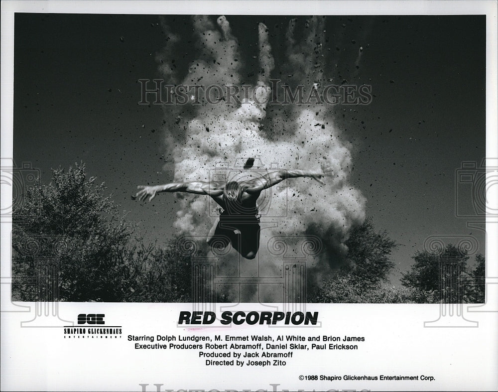 1988 Press Photo Dolph Lundgren, star of action film &quot;Red Scorpion&quot;- Historic Images