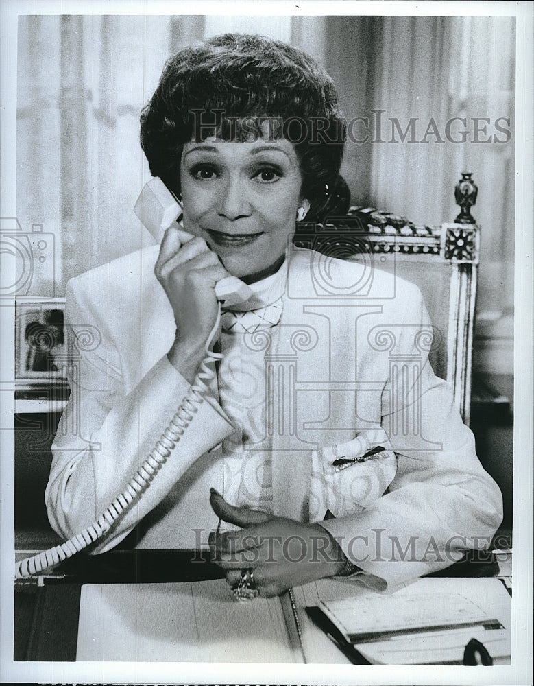 1987 Press Photo Jane Wyman, star of TV series &quot;Falcon Crest&quot;- Historic Images