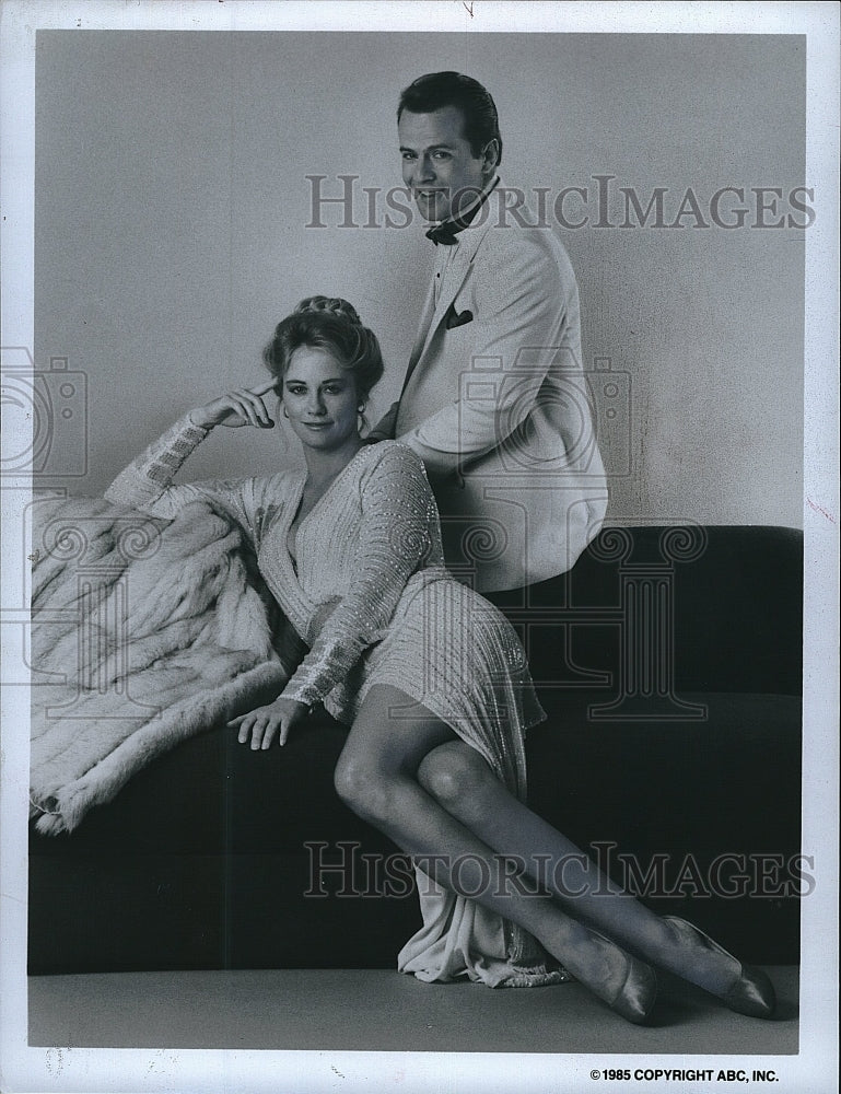 1985 Press Photo Bruce Willis, Cybill Shepherd &quot;Moonlighting&quot;- Historic Images