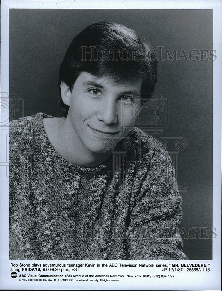 1987 Press Photo Rob Stone in &quot;Mr. Belvedere&quot;- Historic Images