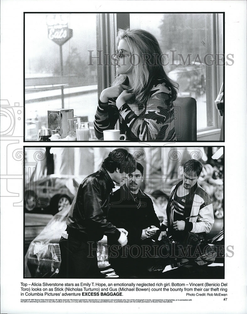 1997 Press Photo "Excess Baggage" Alicia Silverstone, N Turturro,Michael Bowen- Historic Images