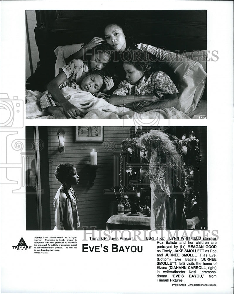 1997 Press Photo  &quot;Eve&#39;s Bayou&quot;   Jurnee Smollett, L Whitfield, Diahann Carroll- Historic Images