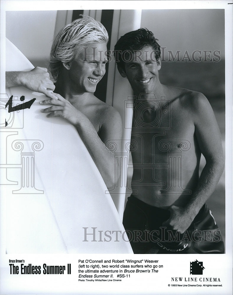 1993 Press Photo Surfer Pat O&#39;Connell, Robert Wingnut Weaver, Endless Summer II- Historic Images