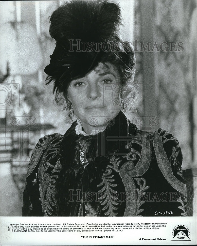 1980 Press Photo Anne Bancroft in &quot;The Elephant Man&quot;- Historic Images