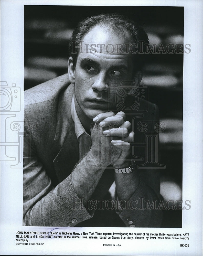 1985 Press Photo John Malkovich starring in the film &quot;Eleni&quot;- Historic Images