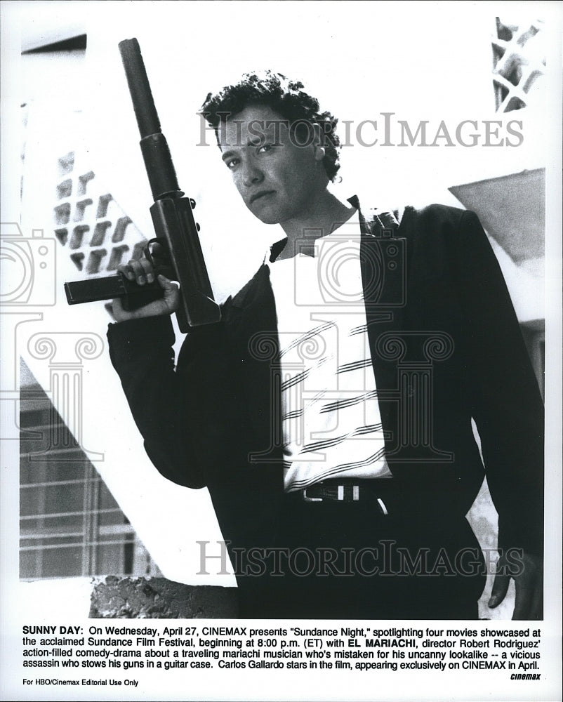 1992 Press Photo Carlos Gallardo in &quot;El Mariachi&quot;- Historic Images