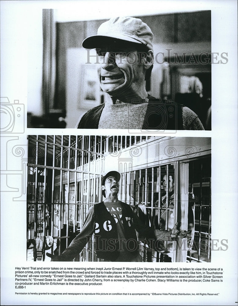 1987 Press Photo Jim Varney &quot;Ernest Goes to Camp&quot;- Historic Images