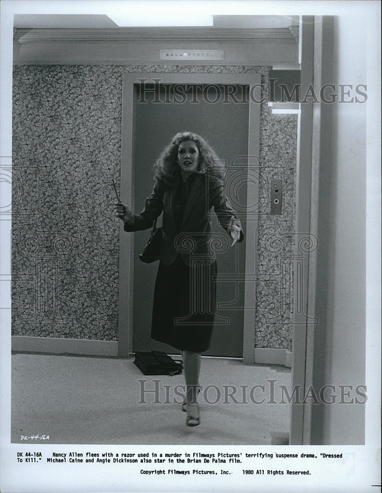 1980 Press Photo Nancy Allen in &quot;Dressed to Kill&quot;- Historic Images