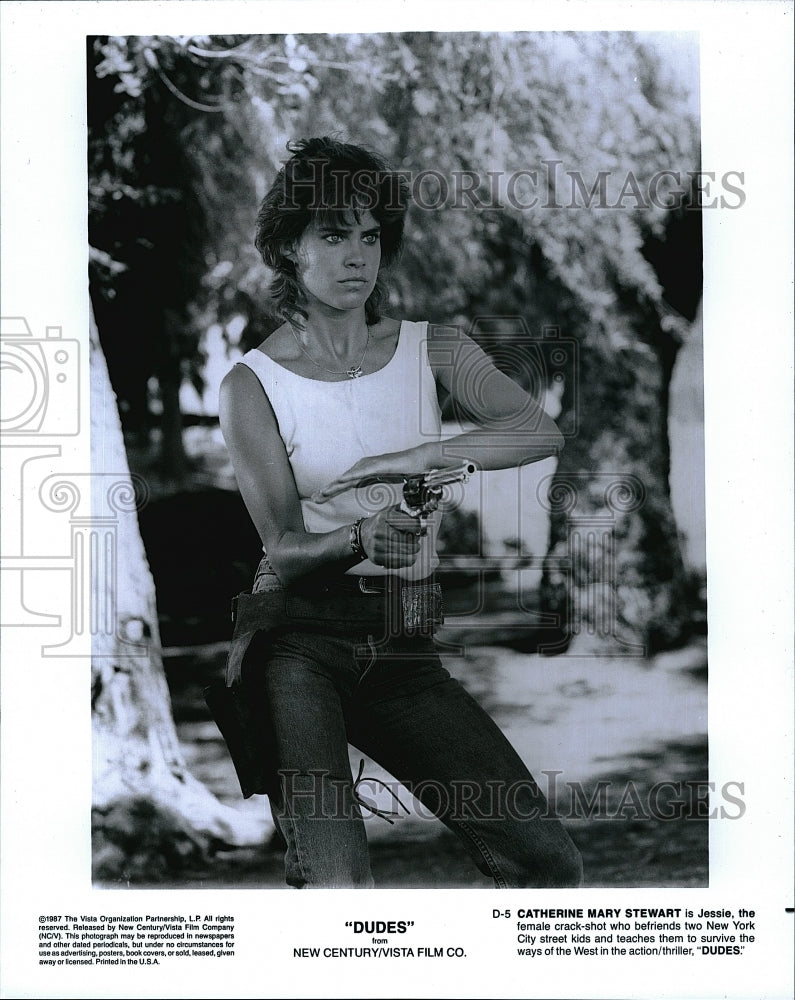 1987 Press Photo Catherine Mary Stewart in &quot;Dudes&quot;- Historic Images