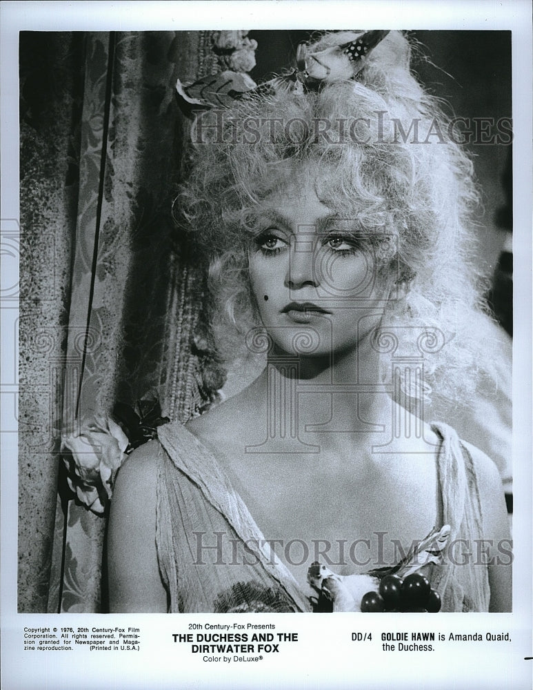 1976 Press Photo Goldie Hawn in &quot;The Duchess and the Dirtwater Fox&quot;- Historic Images