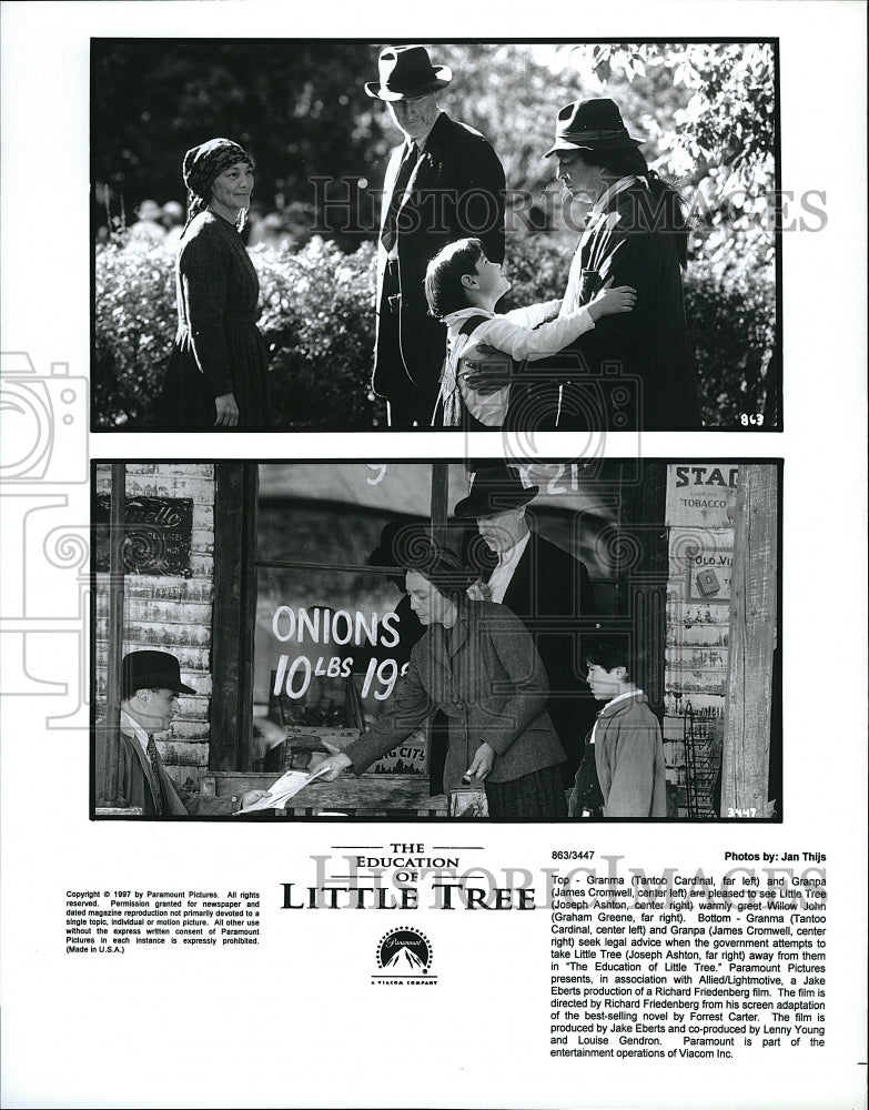 1997 Press Photo Cast of &quot;The Education of Little Tree&quot;, with Tantoo Cardinal.- Historic Images