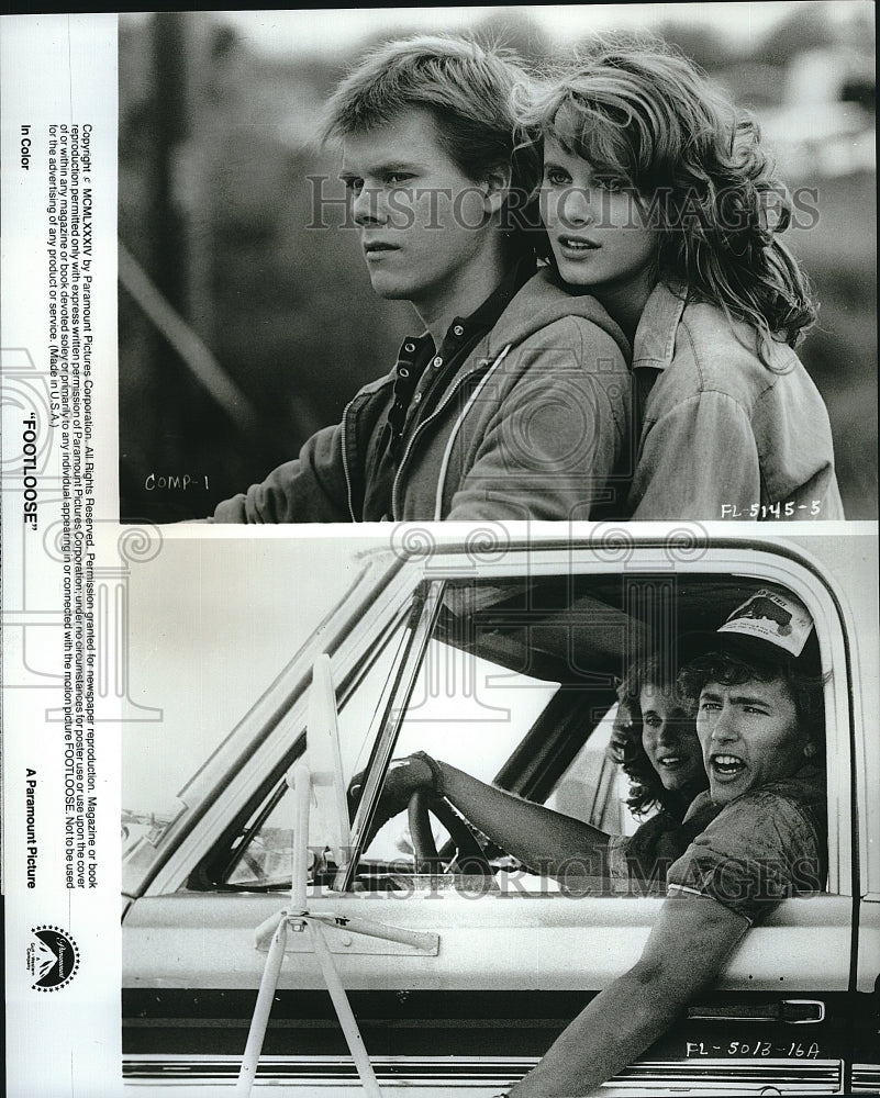 1984 Press Photo Kevin Bacon Lori Singer Jim Youngs Actor Footloose Movie Film- Historic Images