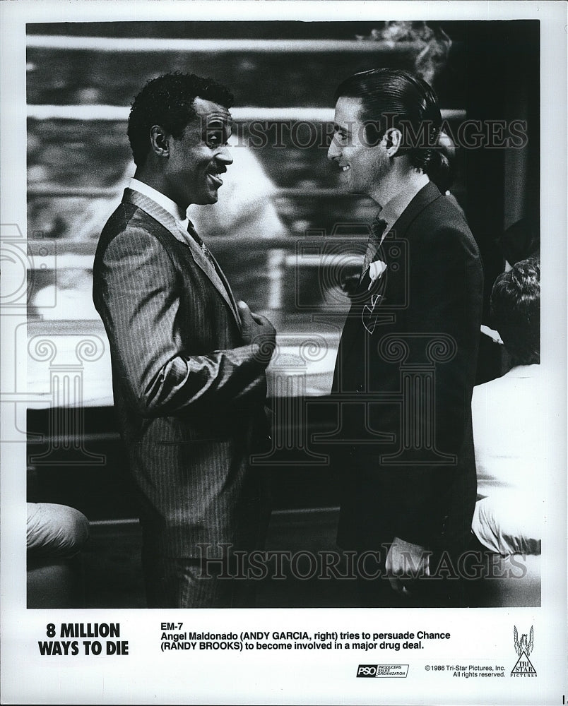 1986 Press Photo Andy Garcia Actor Randy Brooks 8 Million Ways To Die Film Movie- Historic Images