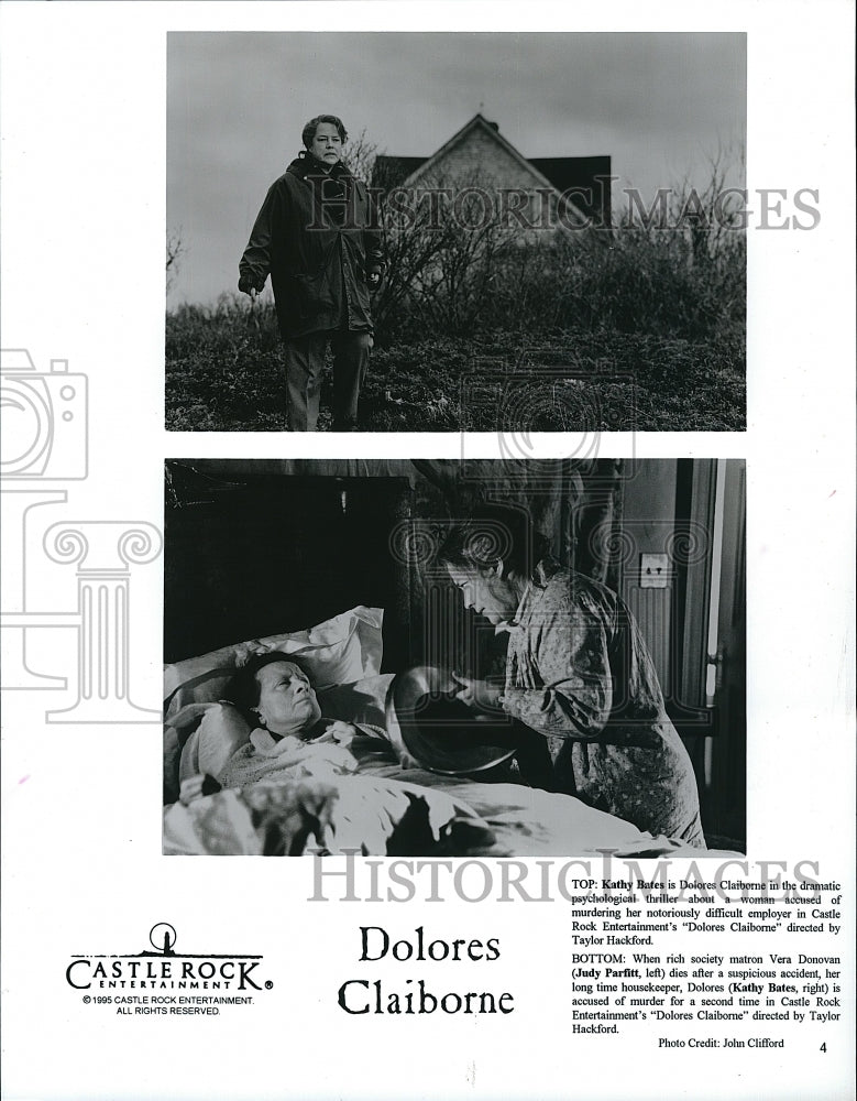 1995 Press Photo Kathy Bates Judy Parfitt Actress Dolores Claiborne Film Movie- Historic Images