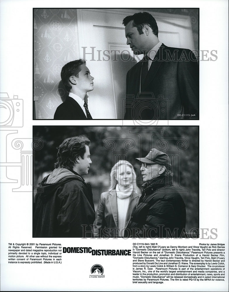 2001 Press Photo Matt O&#39;Leary Vince Vaughn John Travolta Teri Polo Actress- Historic Images