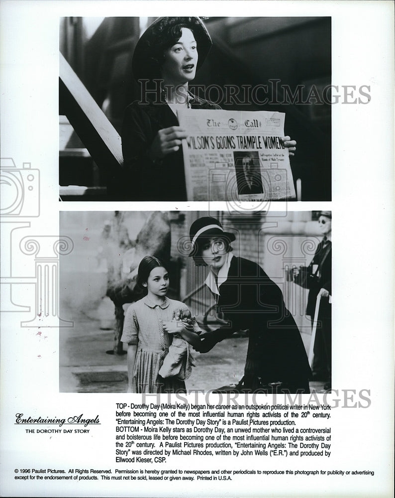 1996 Press Photo Moira Kelly &quot;Entertaining Angels&quot;- Historic Images